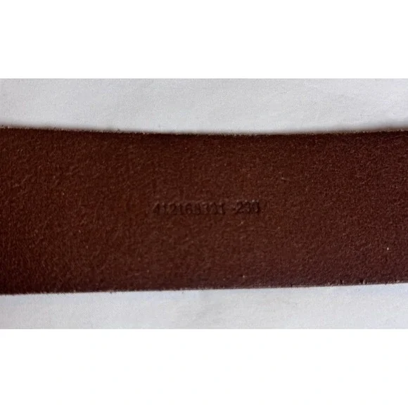 Ralph Lauren Brown Leather Belt Brass Horseshoe Buckle Western 33.5" Equestrian - Picture 5 of 9